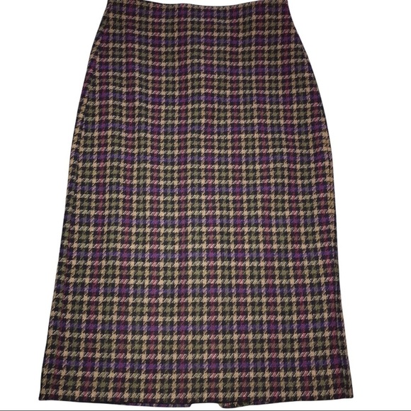 Dresses & Skirts - Vintage 100% Wool Tartan Plaid Pencil Skirt Size 4